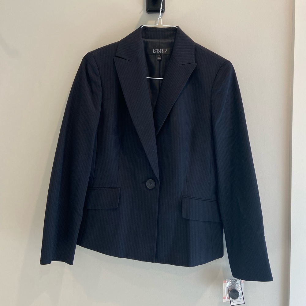 Kasper blue pinstripe detail Blazer